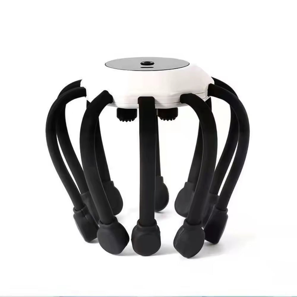 Octopus Claw Eight Claw Massager Stress Relief USB Charging Electric Head Massager Hands Free Therapeutic Multi-Point Massage