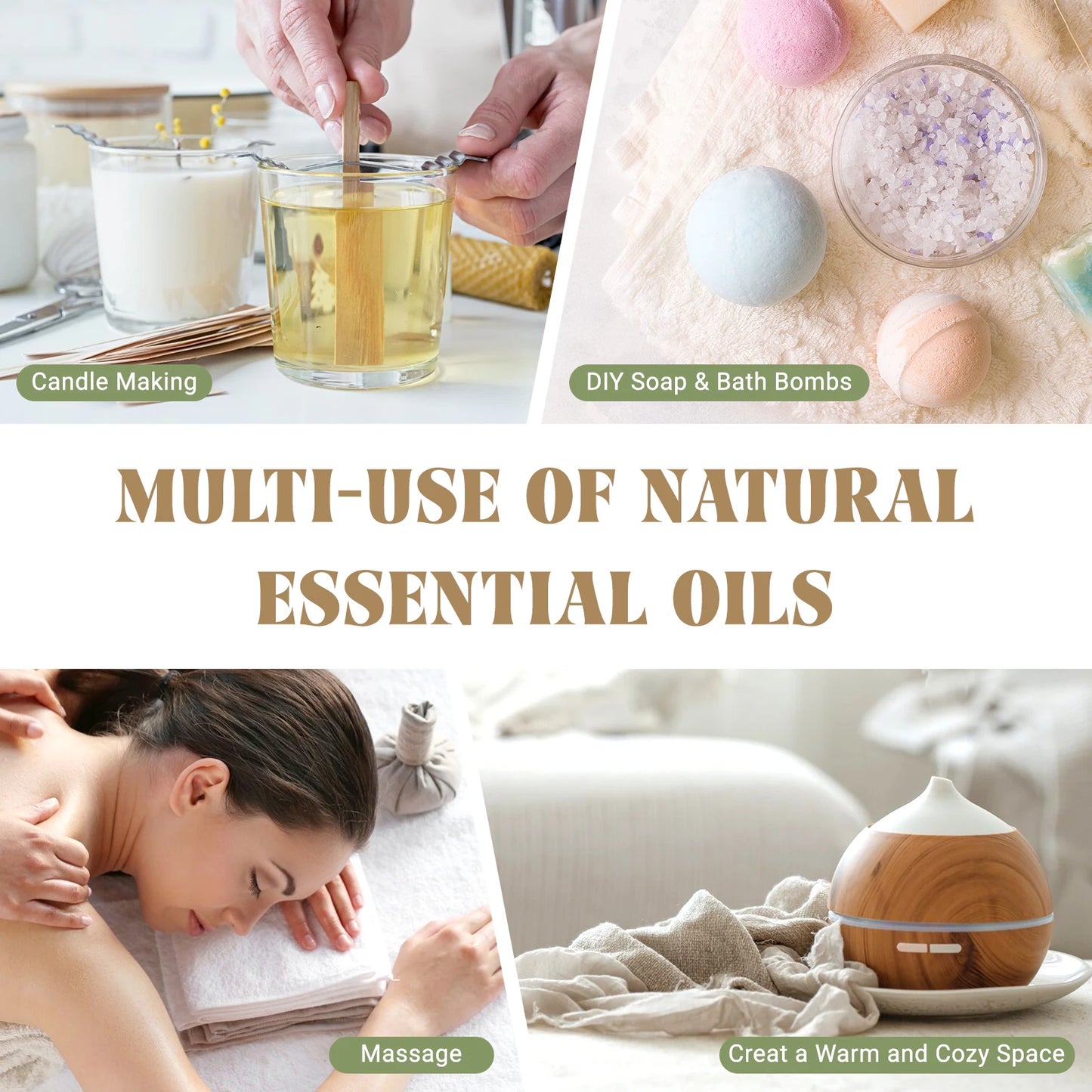 MAYJAM™ Premium Essential Oils – 10ml Pure Natural Aromatherapy Oils for Diffusers & Humidifiers