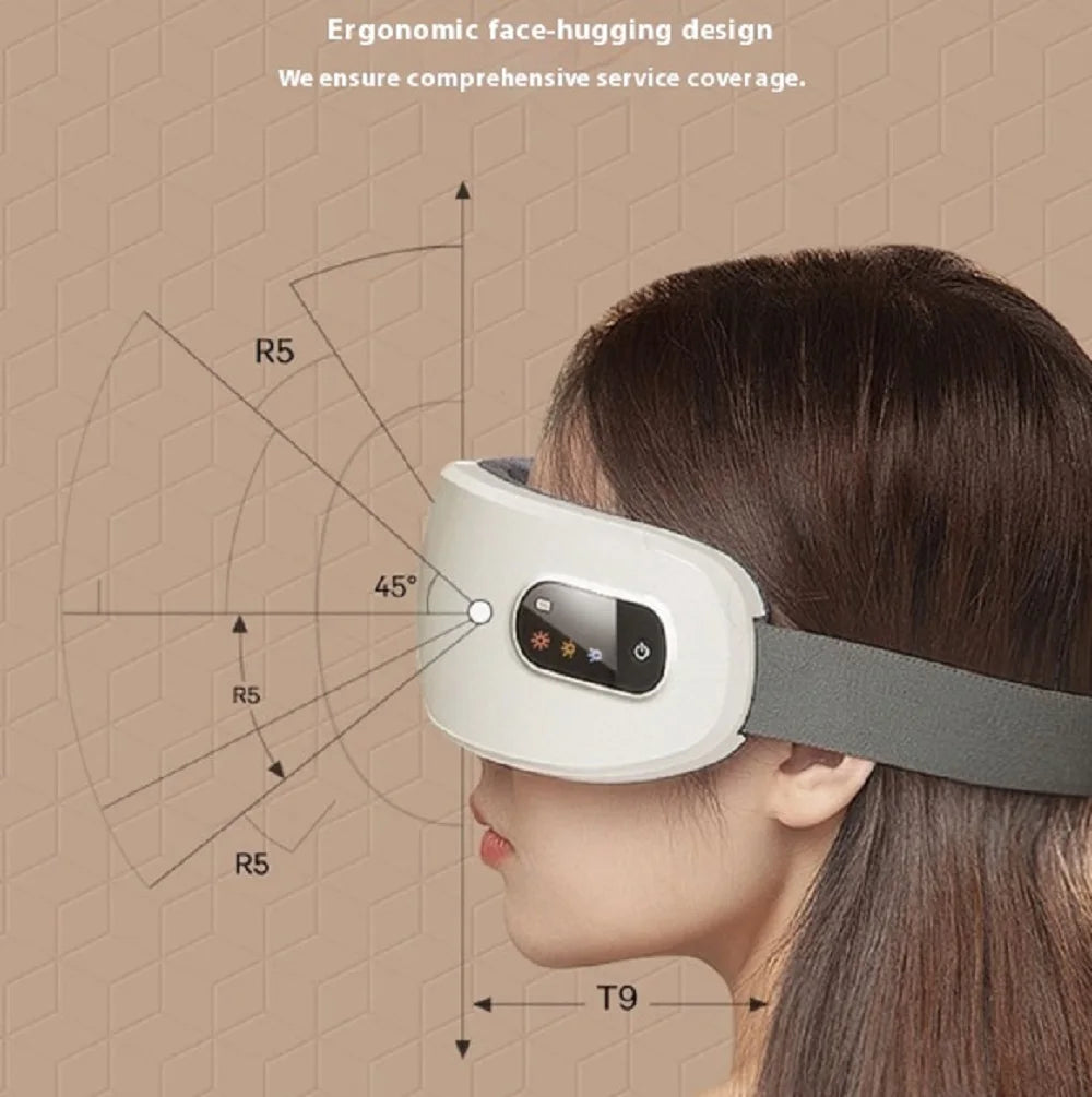 Smart Eye Massager™ – Rechargeable Heated Eye Mask with Bluetooth Music & Vibration Therapy