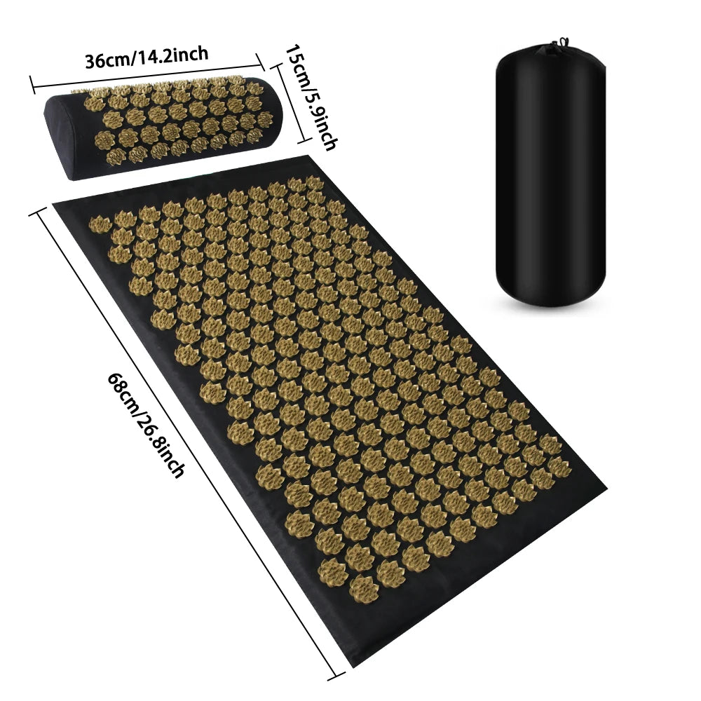 ZenMat™ Acupressure Massage Mat & Pillow Set for Stress and Back Relief