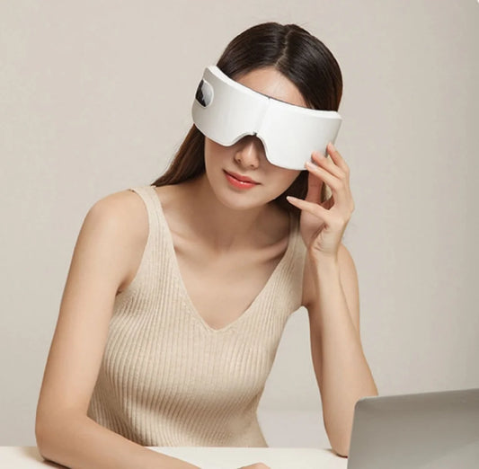 Smart Eye Massager™ – Rechargeable Heated Eye Mask with Bluetooth Music & Vibration Therapy
