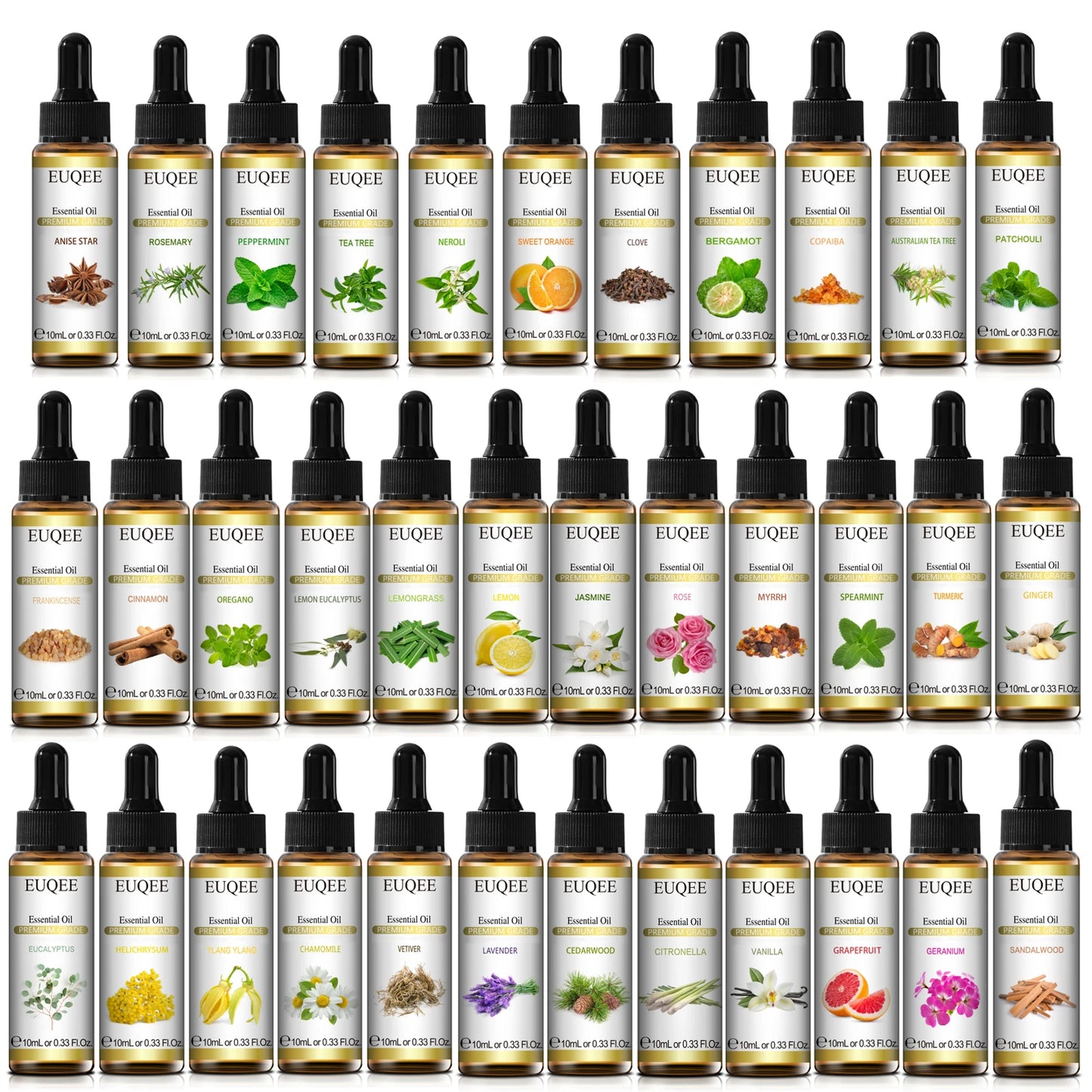 MAYJAM™ Premium Essential Oils – 10ml Pure Natural Aromatherapy Oils for Diffusers & Humidifiers