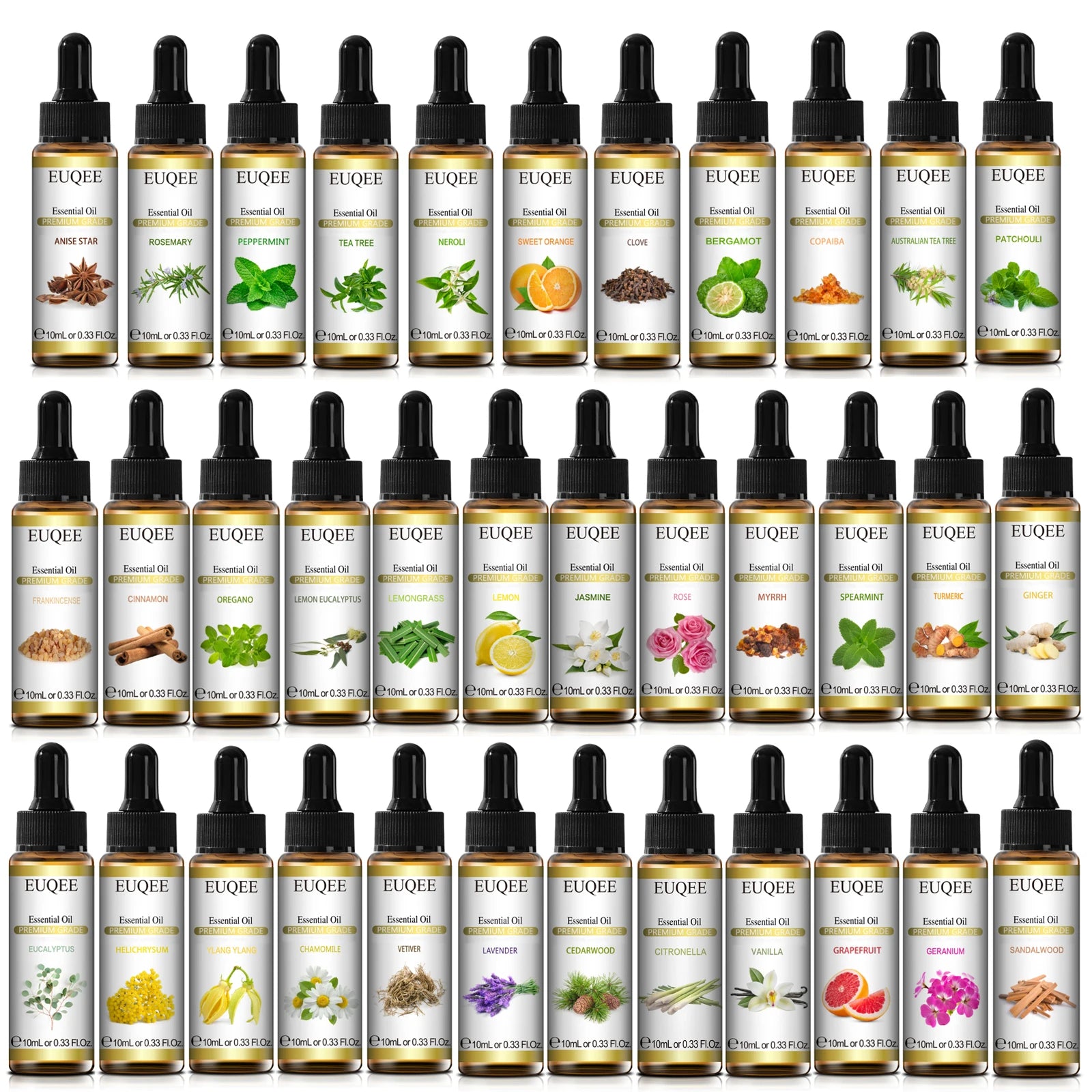 MAYJAM™ Premium Essential Oils – 10ml Pure Natural Aromatherapy Oils for Diffusers & Humidifiers