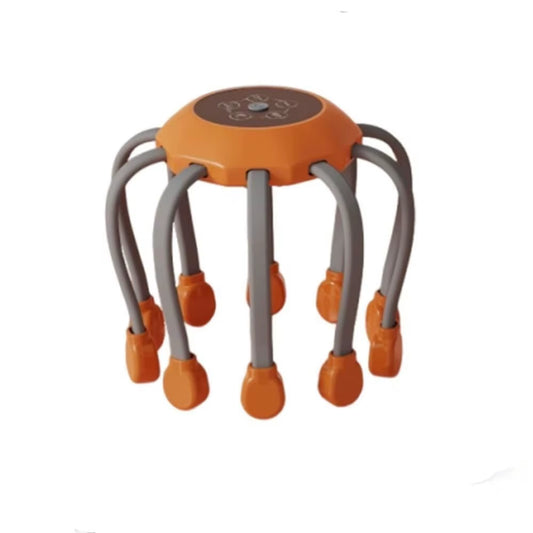 Octopus Claw Eight Claw Massager Stress Relief USB Charging Electric Head Massager Hands Free Therapeutic Multi-Point Massage